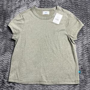 Jason Scott women Shrunken Tee Size S heather sage NWT